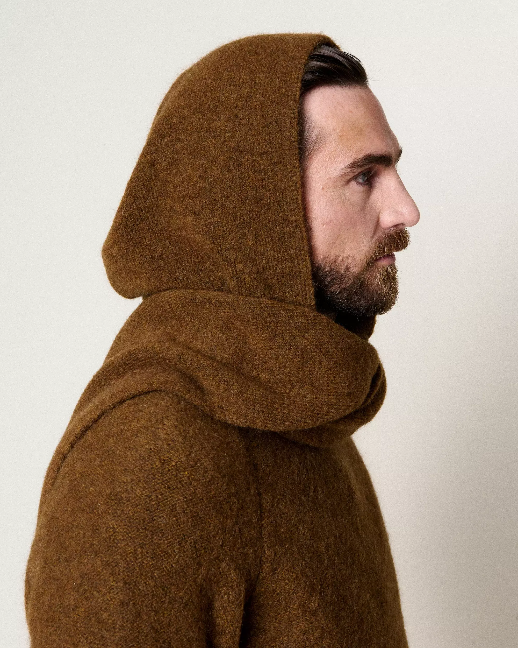 Homecore Baby Hood Coffee Strickkapuze Unisex braun